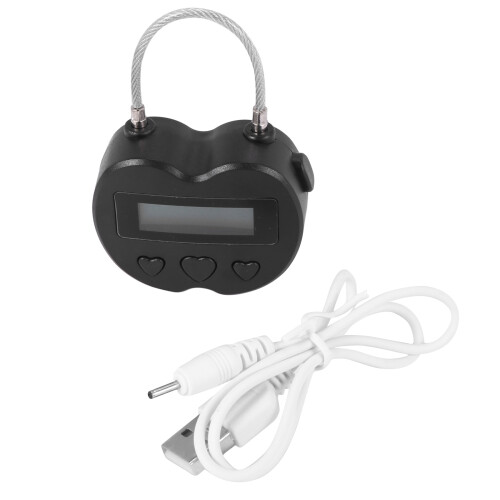 3X   Lock LCD Display  Lock Multifunction Travel Electronic Timer, Waterproof USB Rechargeable Padlock 1