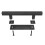 Carbon Steel Sliding Barn Door Handle 4.8mm Thick Double Sided Black Square Push Pull 4