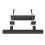 Carbon Steel Sliding Barn Door Handle 4.8mm Thick Double Sided Black Square Push Pull 8