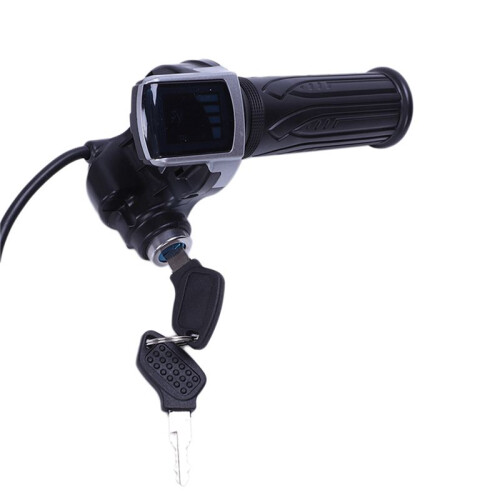 3X 36V Universal Electric Bicycle Throttle Handle with LEDDisplay Indicator Speed Power Display Key Lock 2
