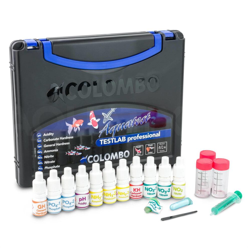Colombo Aquatest TESTLAB Professional - Pond Fresh & Aquarium Water Advanced Test Kit
