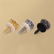12PCS Wool Copper Guitar Strap Lock Locking Pegs Pins Mushroom Shape End Button for Classical Electric Bass Guitar Gold