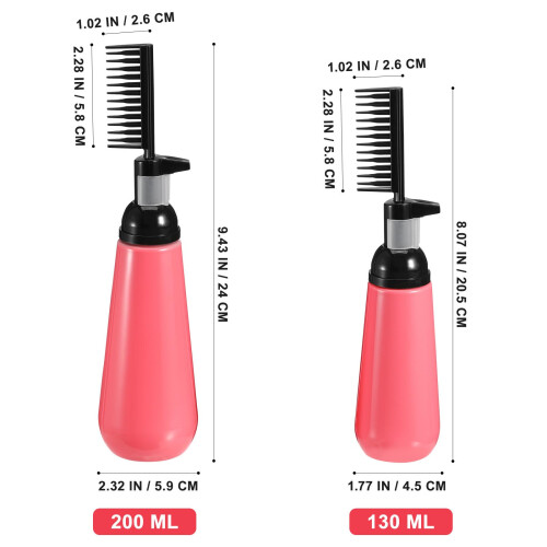 Hair Dye Applicator Bottle with Comb for Even Root Coverage, Mess Salon and Home Use 1