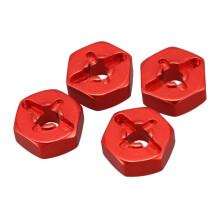 24X Aluminum Alloy 12mm Combiner Wheel Hub Hex Adapter Upgrades for 144001 1/14 RC Car Spare Parts,Red