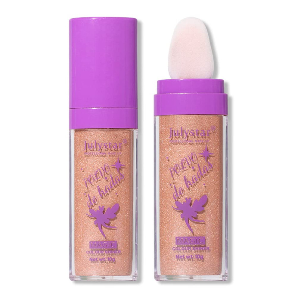 Bronze Highlighter Stick With Sponge Puff Head, Longlasting Sunkissed Shimmer Powder For Face And Body