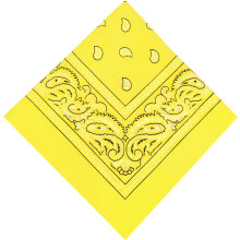 (Yellow) Bandana Head Scarf for Men Women, Stylish Cowboy Headband Handkerchief, Hair Scarf Paisley Print Unisex Headwraps, Bib Party Face Headwear
