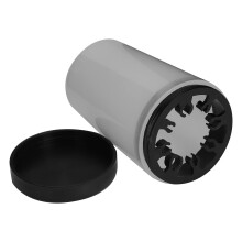 Nail Art Brush Cleaner Cup with Lid, MultiSlot Storage, Spiral Mouth Dustproof Design for Salon