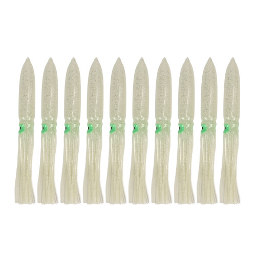 10 Pcs 30cm Silicone Luminous Squid Lure with Hook Transparent 1
