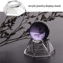 20Pcs Acrylic Sphere Display Stand Holder - Clear Crystal Display Base - for Softball Tennis (Small)