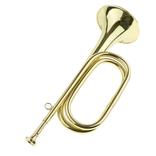 Brass Bugle Cavalry Trumpet for Beginners with Durable Brass Construction and Classic Style 1