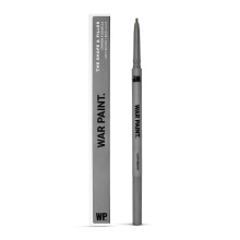 War Paint The Shape & Filler Dual-Ended Beard and Brow Defining Pencil, Helps Create Hair-Like Strokes for a Natural, Fuller Look, Light Brown 0.1g