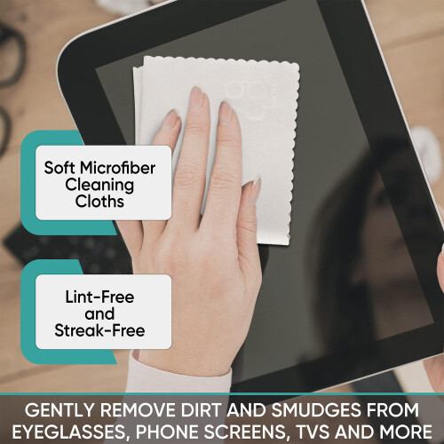 Microfiber Cleaning Cloth 12 Pack for Eyeglasses and Screens Scratch  Streak  Multi Color Set 2