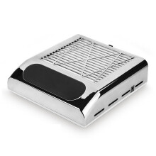 80W Dual Fan Nail Dust Collector with Filter and Dust Bags for Professional Manicure, Gray