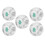 5Pcs Mahjong Wind Direction Dice, Transparent Plastic, 4.2cm 15