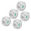 5Pcs Mahjong Wind Direction Dice, Transparent Plastic, 4.2cm 16