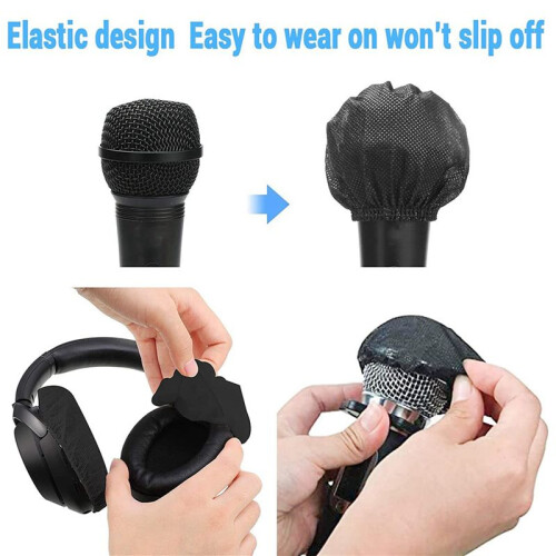 600Pcs Disposable Microphone Cover Mic Covers Mic Windscreen Protective for Handheld Microphone Karaoke Microphone 2