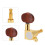 12X Guitar Locked String Tuners Tuning Peg Key Machine Heads Semicircle Button (6L+6R) 8
