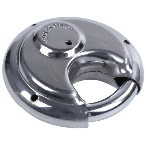 1x Lucchetto resistente con disco circolare da 70 mm e 1 chiave 2