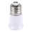 E27 to E27 Bulb Holder Silver Tone White Adapter Extender 5