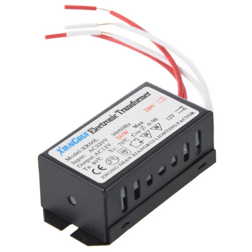 4X 200-250V to 12V Halogen Light Electronic Transformer 50W 1