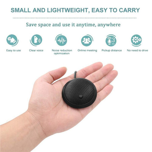 2X Conference USB Microphone,Omnidirectional Condenser PC Microphone with Mute Button LED Indicator,Plug & ,for Game 2