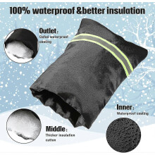 Reflektierende Außenarmaturabdeckung, schwarze Außenarmaturabdeckung, Gartenarmaturabdeckung mit Isolierband, isolierte Armaturabdeckung (b)