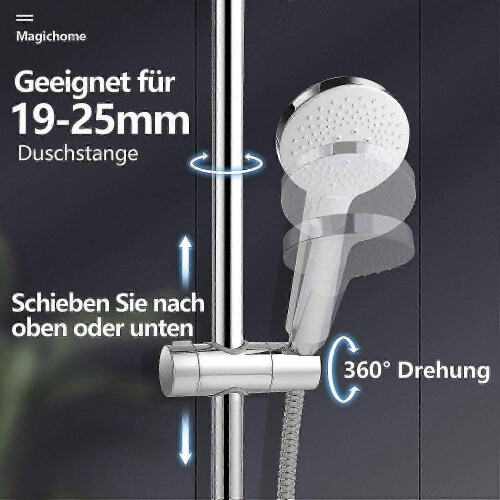 Supporto doccia regolabile da 19-25 mm per doccetta 2