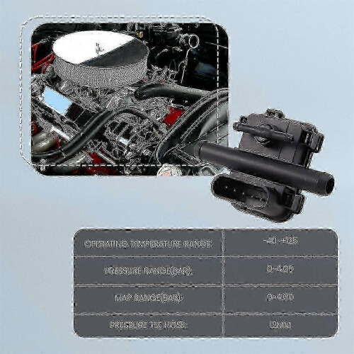 1 Pcs Car 5-PIN Gas Pressure Sensor CNG Map Sensor AC PS-02 Plus Pressure Sensor Black for Conversion Kit-- 1