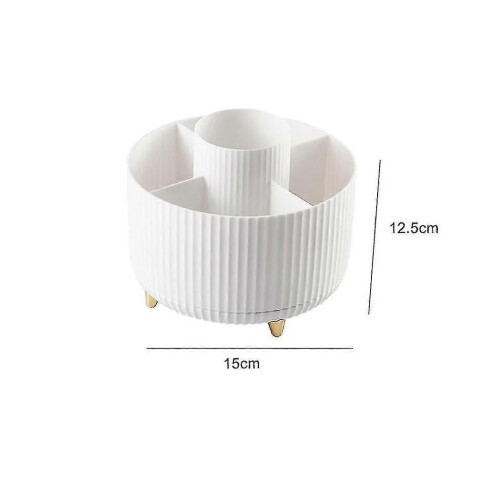 Makeup Brush Holder Storage Box, Rotating Makeup Brush Cup, Desktop Storage Container Stationery St-- 1