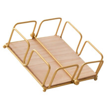 Moderner Serviettenhalter mit Holzsockel, elegantes Design für den Esstisch, robuster und dekorativer Halter