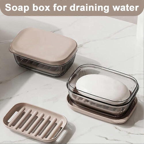 Porta sapone da viaggio con foro di drenaggio, a prova di perdite, per casa e viaggi, compatto e resistente. 2