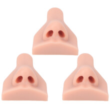 Übungssilikon-Nasenmodelle 3er Pack Wiederverwendbare Lehrhilfen Helle Flesh-Nuance
