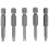 5Pcs Set Security Bit Set Tamper Proof Screwdriver Drill Bit Screw Driver Bits Hex Shank Magnetic U Shaped 1/4 inch Driver Bits Hand 2