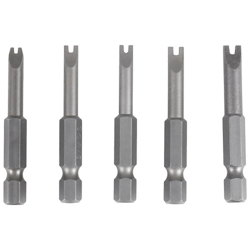 5Pcs Set Security Bit Set Tamper Proof Screwdriver Drill Bit Screw Driver Bits Hex Shank Magnetic U Shaped 1/4 inch Driver Bits Hand 2