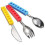 Set Of 3 Interlocking Block Kids Silverware,toddler Fork And Spoon Set Walkbee A B 2