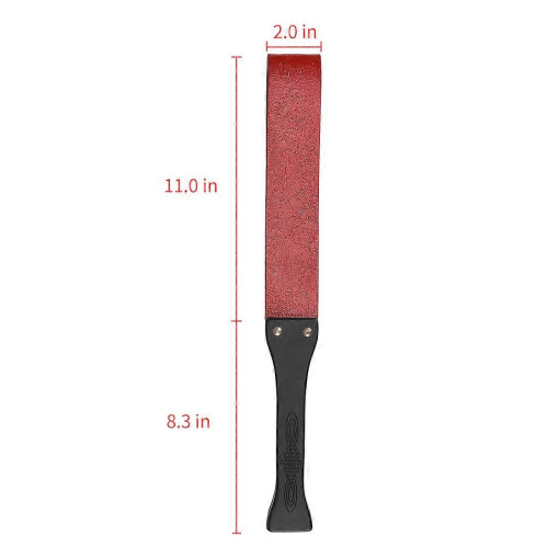 Handwork Make Ancient Wooden Handle Cow Leather Whip Red 1