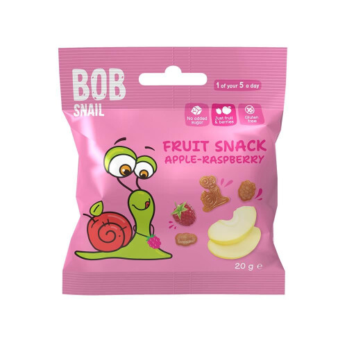 BOB SNAIL Przekąska jabłko malina 20 g