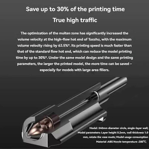 2set for Bambu Lab P2S High-Flow HF Monoblock Hardened Steel Nozzle Hot End 0.4/0.6mm 3D Printer Replacement Hotend Kit 2
