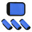 4pcs Luggage Handle Wraps with Comfort Grip Padding and ID Card for Quick Identification Deep Blue 1