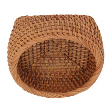 Rattanspeicherkorb handgewebt langlebige Rattankiste für Küche Teesets M