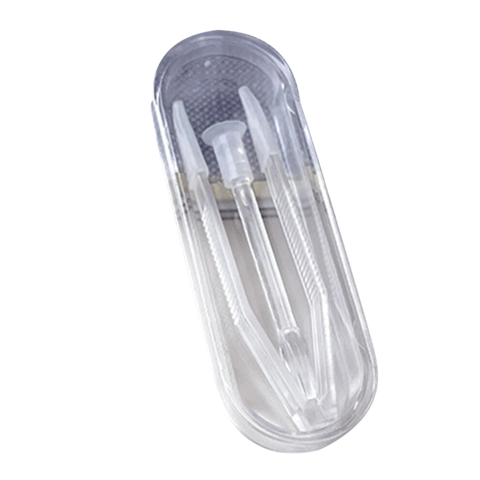 Contact Lens Tool Kit with Inserter and Remover for Gentle Lens Protection, Compact Travel Case, Transparent