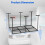 4x6 Ft Garage Overhead Storage Rack 560lbs Heavy Duty Adjustable Ceiling Mounted System Black 2