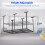 4x6 Ft Garage Overhead Storage Rack 560lbs Heavy Duty Adjustable Ceiling Mounted System Black 3
