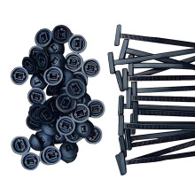 100Pcs Reusable Heavy Duty Cable Ties with Buckle Clips, UV Resistant Zip Ties for Car Home Office
