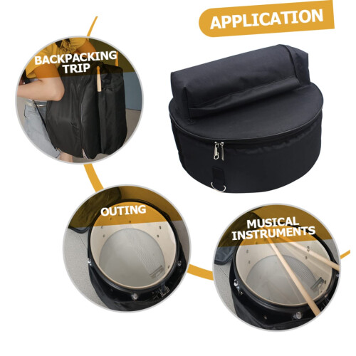 Large Capacity Drum Bag with Zipper Closure and Comfortable Backpack Straps for Percussion Instruments 2