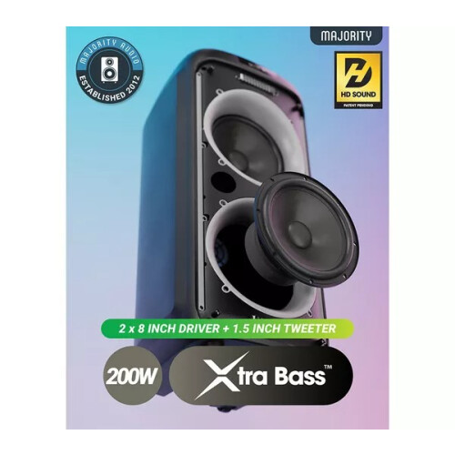 MAJORITY Pulse 3 Portable Bluetooth Megasound Party Speaker - Black 1