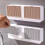 Wall Mounted Soap Holder with Dustproof Self Draining Design and Hooks, No Drill Bathroom Khaki 4