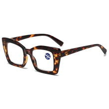 Women's Cat Eye Blue Light Blocking Reading Glasses UV400 Large Frame Brown Tortoiseshell