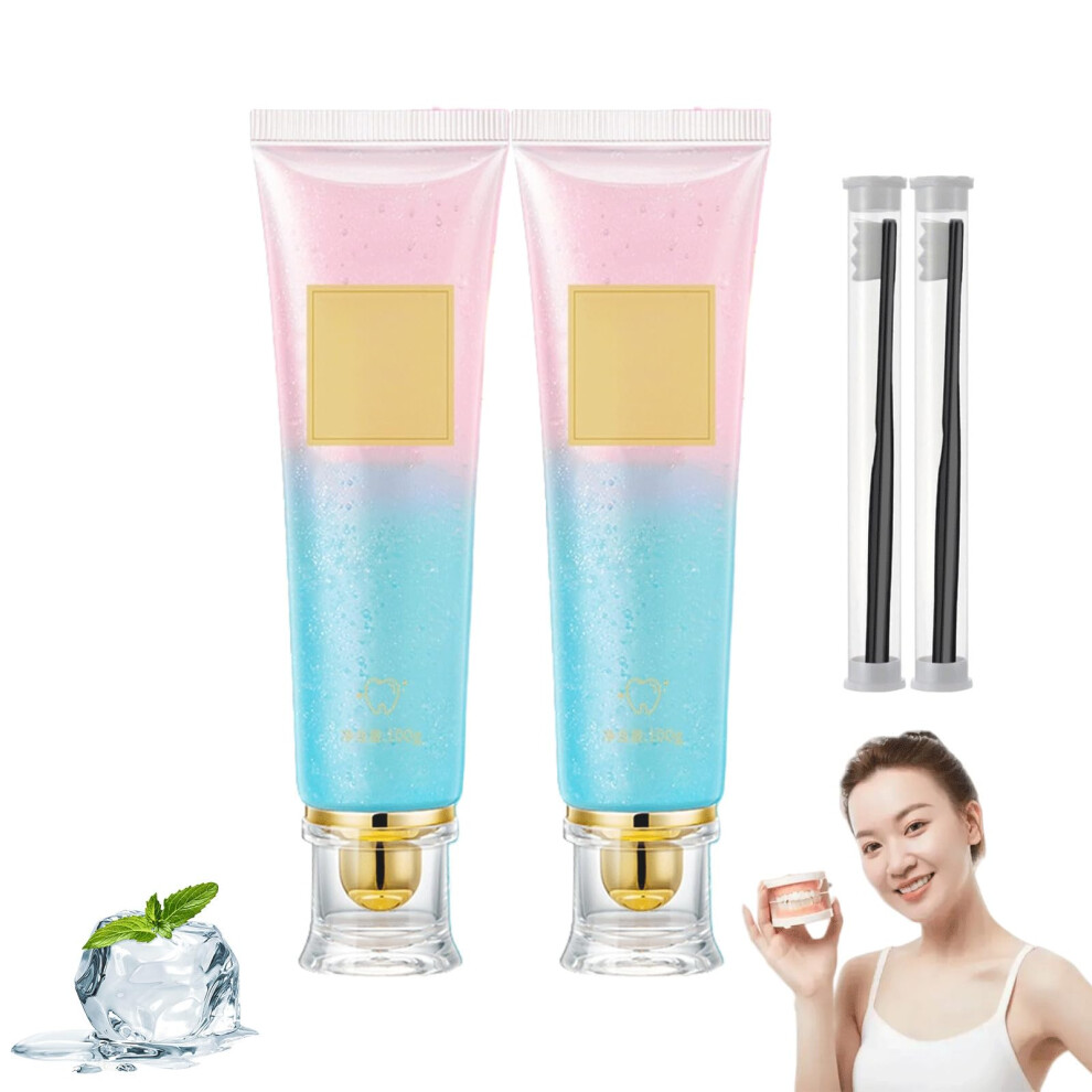 Teeth Whitening Toothpaste with Niacinamide Stain Removal for Coffee and Tea, Fresh Breath, 2pcs