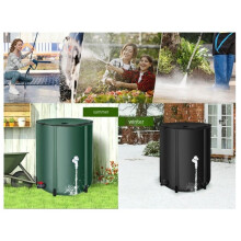 Réservoir de Stockage D'Eau de Pluie pour Recyclage des Eaux Pluviales Seau D'Irrigation de Jardin Conteneur de Collecte Baril de Stockage D'Eau de